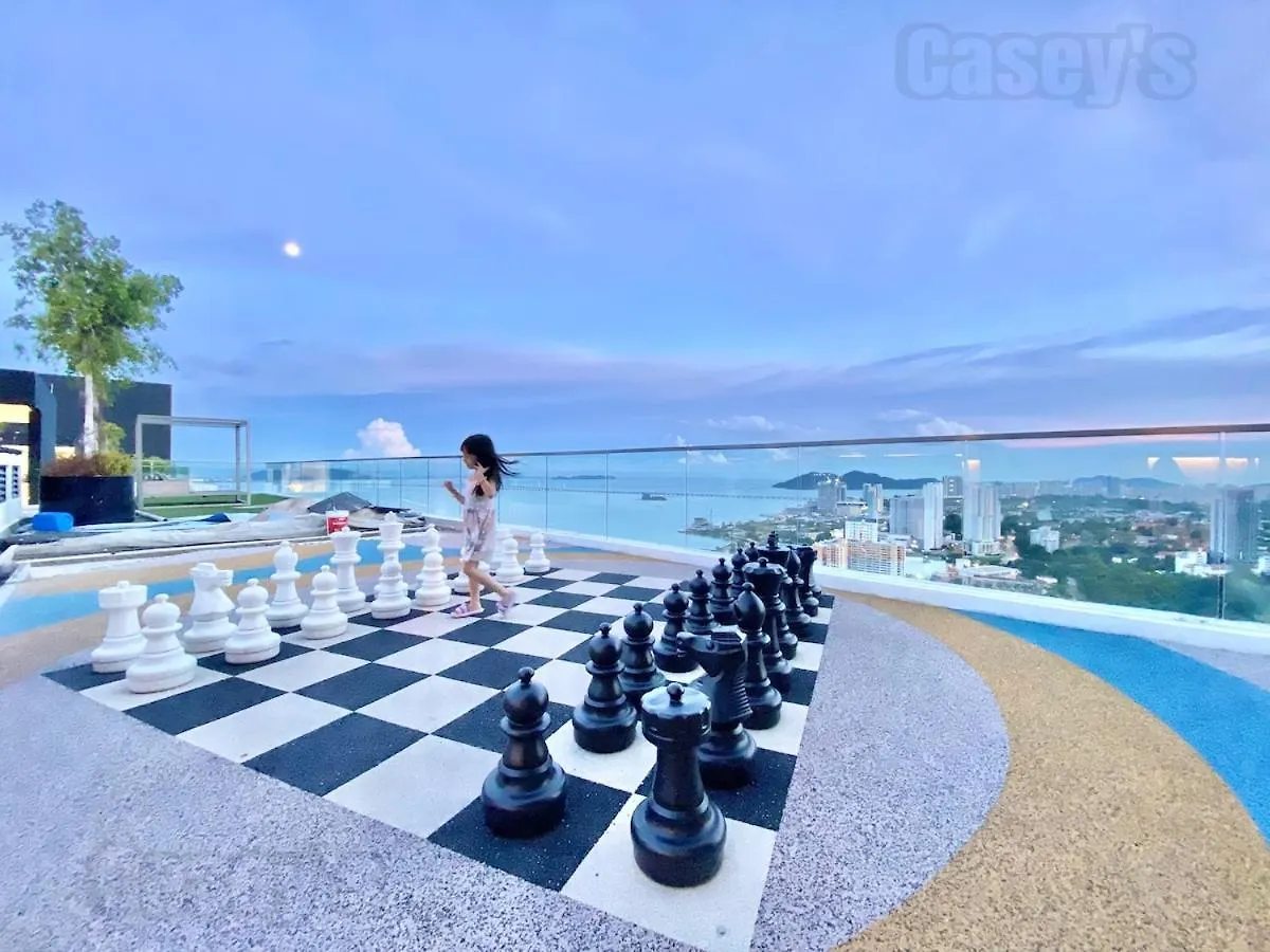 Διαμέρισμα #Japanese #Highfloor Seaview #Infinity Pool #5Pax #3Br2Bath #2Queen1Single #Quality Well Maintained #Private Host Jelutong